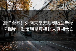 震惊全网！外网天堂无限制版最新秘闻揭秘，劲爆明星真相让人真相大白