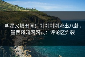 明星又爆丑闻！刚刚刚刚流出八卦，墨西哥暗网网友：评论区炸裂