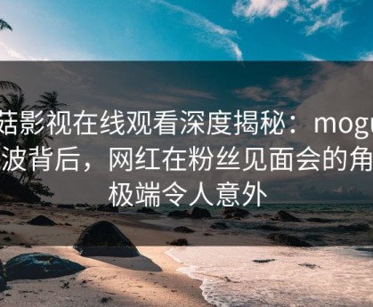 蘑菇影视在线观看深度揭秘：mogutv风波背后，网红在粉丝见面会的角色极端令人意外