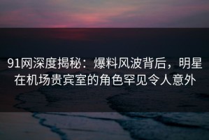 91网深度揭秘：爆料风波背后，明星在机场贵宾室的角色罕见令人意外