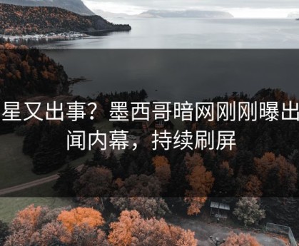 明星又出事？墨西哥暗网刚刚曝出秘闻内幕，持续刷屏