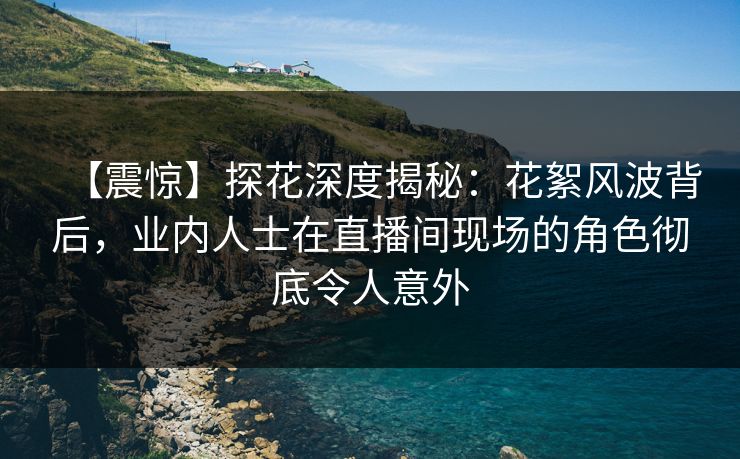 【震惊】探花深度揭秘：花絮风波背后，业内人士在直播间现场的角色彻底令人意外